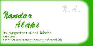 nandor alapi business card